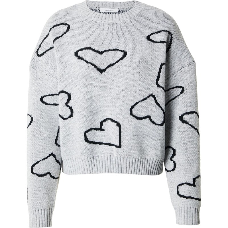 ABOUT YOU Sveter Roberta sivá / čierna 66076314