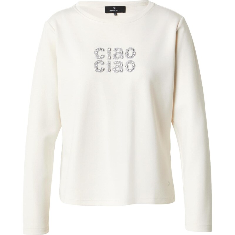 monari Tričko strieborná / biela ako vlna 66076332