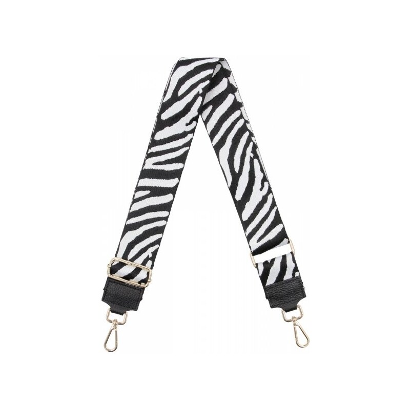 Hernan Módny pásik na tašku Moro PA002 Čierna/Biela 66076558