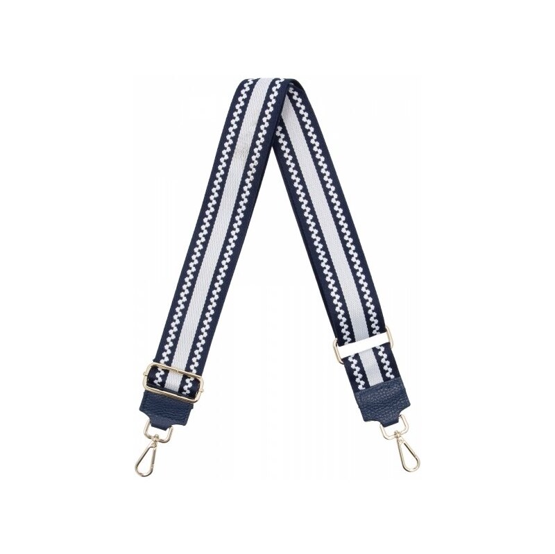 Hernan Módny pásik na tašku Stripes Mix P0010 Modro/biely 66076570