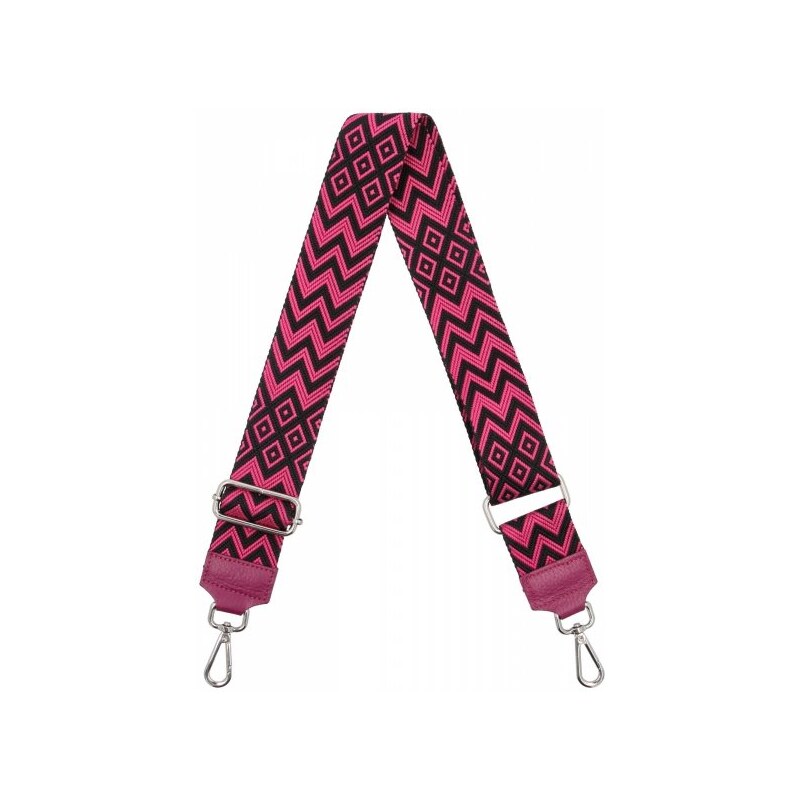 Hernan Módny pásik na tašku Stripes Mix P0010 fuchsiový/čierny 66076571