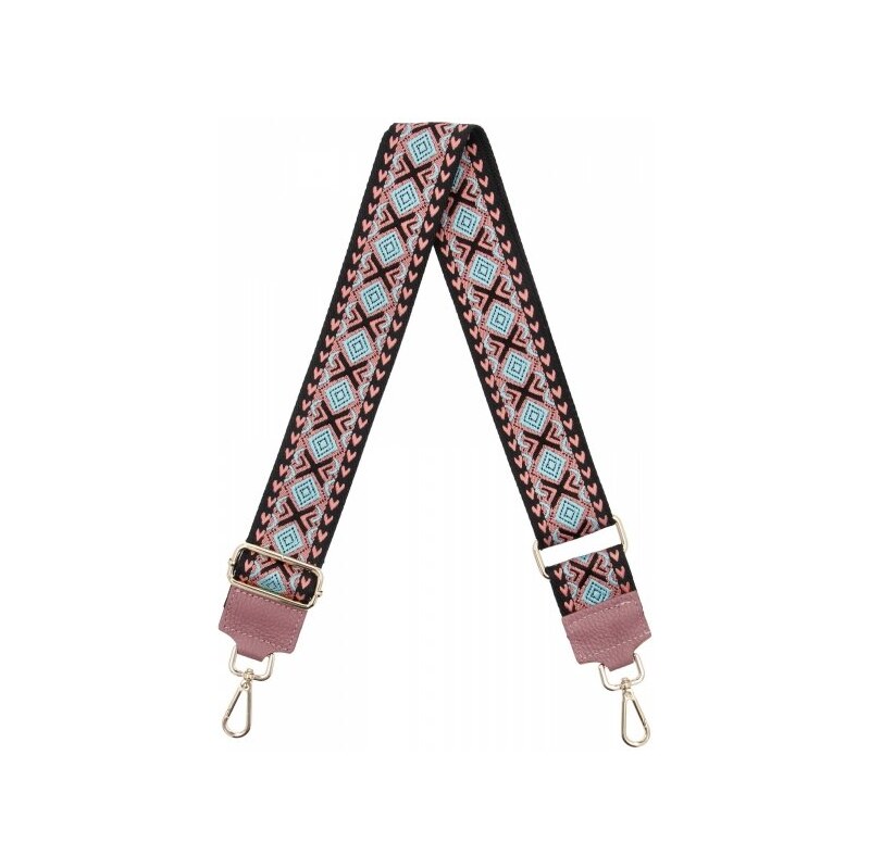 Hernan Módny pásik na tašku Folk P003-2 Špinavá ružová 66076572