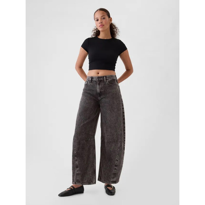 Džínsy pre ženy GAP Mid Rise Horseshoe 484906-00 66078013