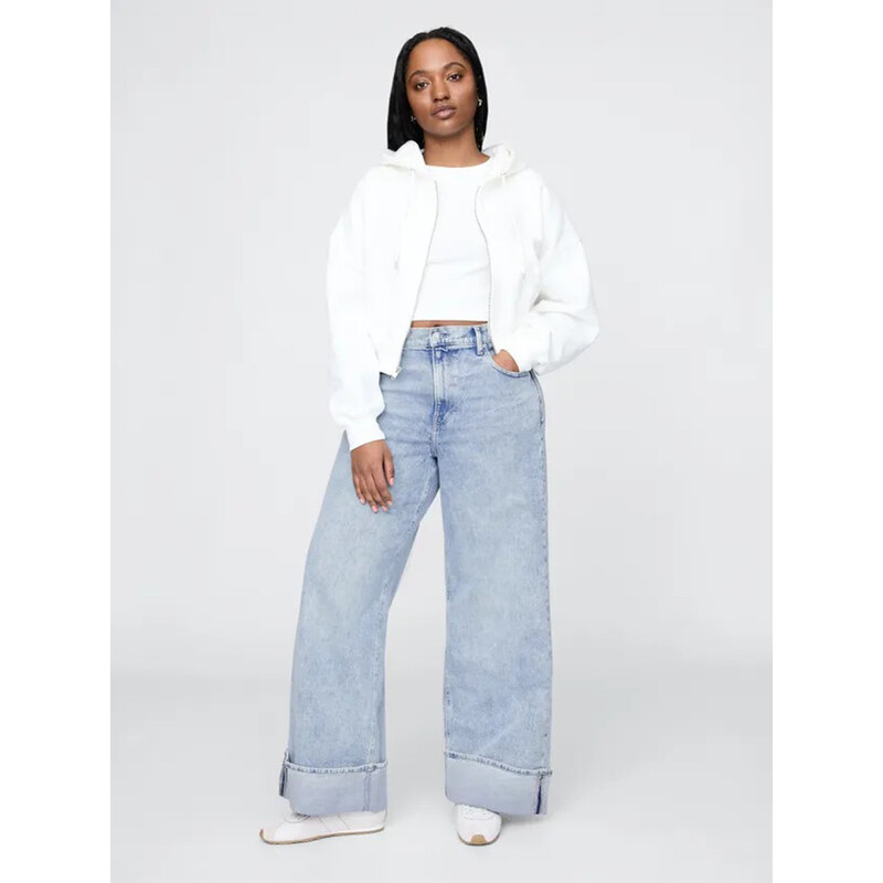 Džínsy pre ženy GAP Stride Cuffed Wide 740118-00 66078026