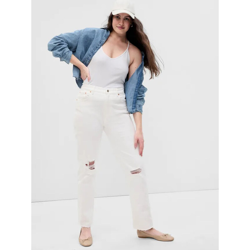 Dámske džínsy GAP straight High Rise Cheeky 571077-00 66078035