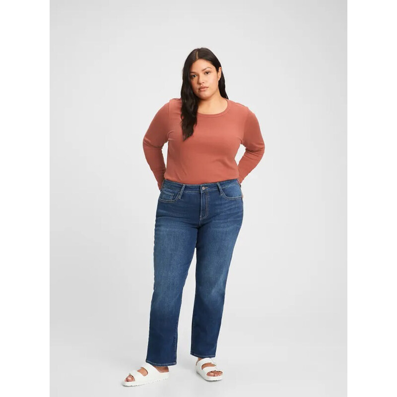 Dámske džínsy GAP straight Mid Rise Classic 779212-00 66078042