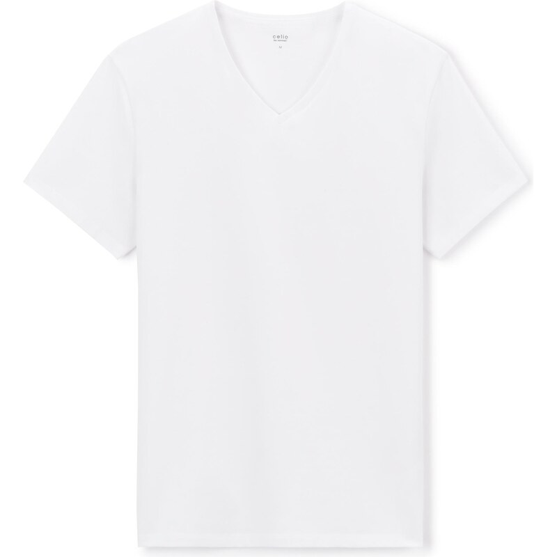 Biele pánske basic tričko Celio Neuniv 50507630