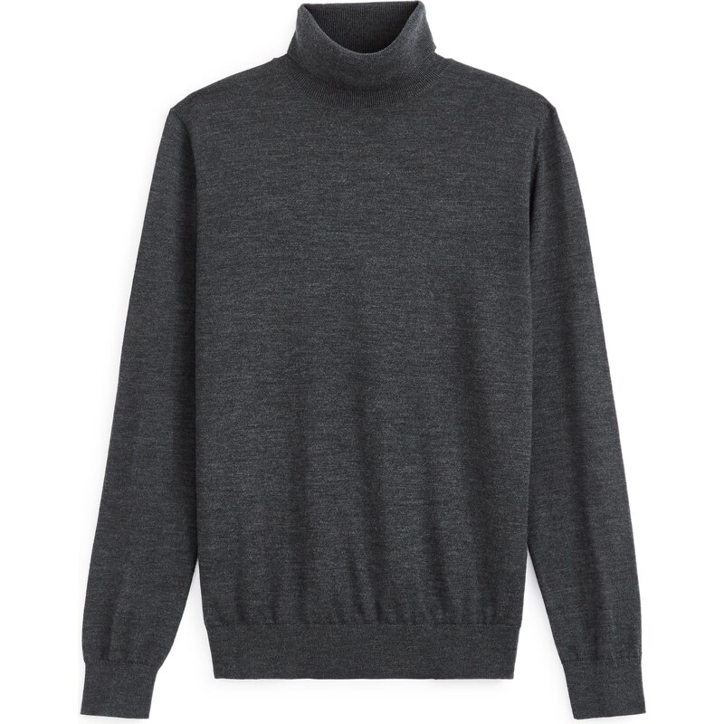 Tmavosivý pánsky basic sveter s rolákom Celio Menos 50596047