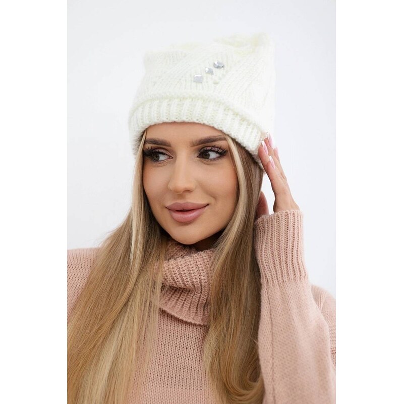 Fashionweek Dámska zimná čiapka s ozdobnými kamienkami k395 66077928