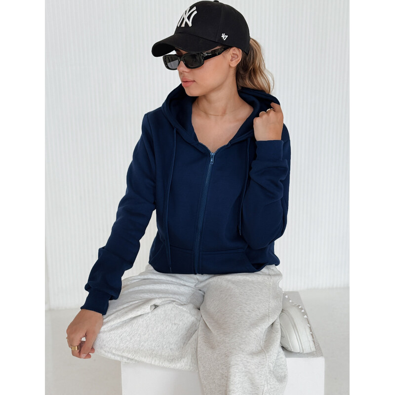 BASIC Tmavomodrá športová mikina VICTORIA BY1202 45555903