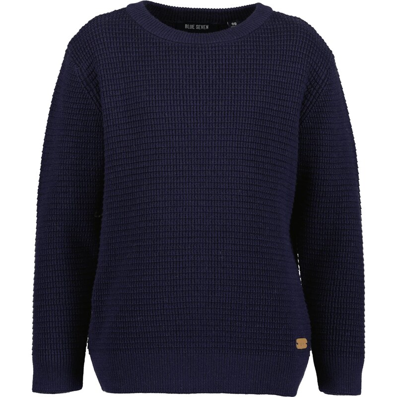 BLUE SEVEN Sveter tmavomodrá / svetlohnedá 66078314