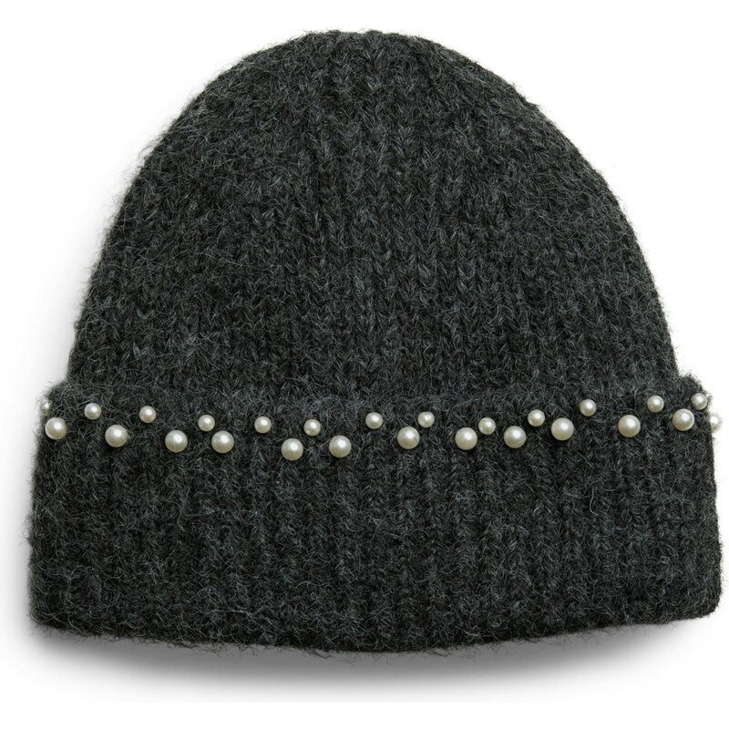 PIECES Čiapky PCJossina tmavosivá / biela 66078410