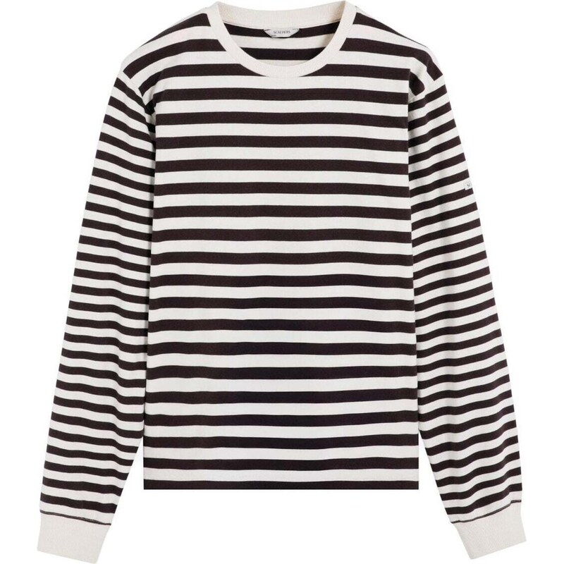 Scalpers Tričko tmavohnedá / biela 66078682