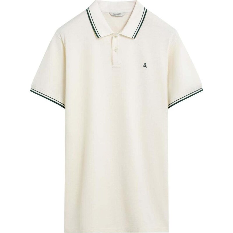 Scalpers Tričko tmavozelená / šedobiela 66078691