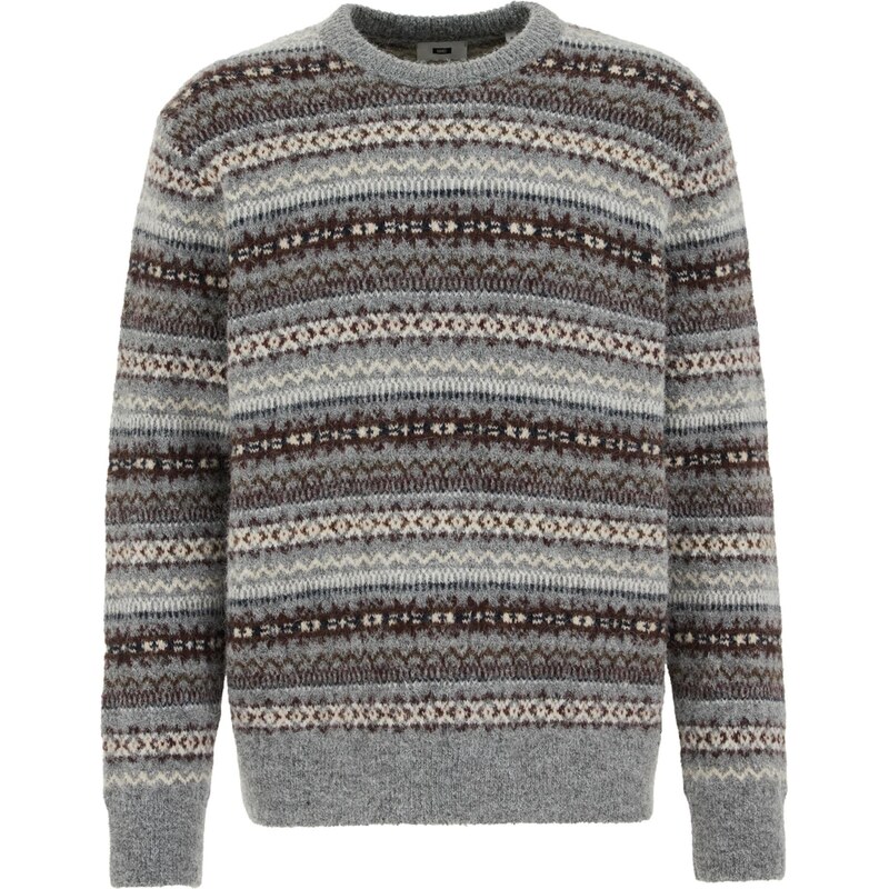 WE Fashion Sveter hnedá / sivá / prírodná biela 66078722