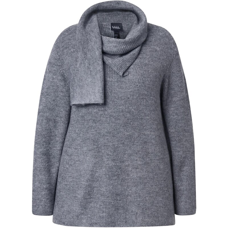 Ulla Popken Sveter sivá melírovaná 66078821