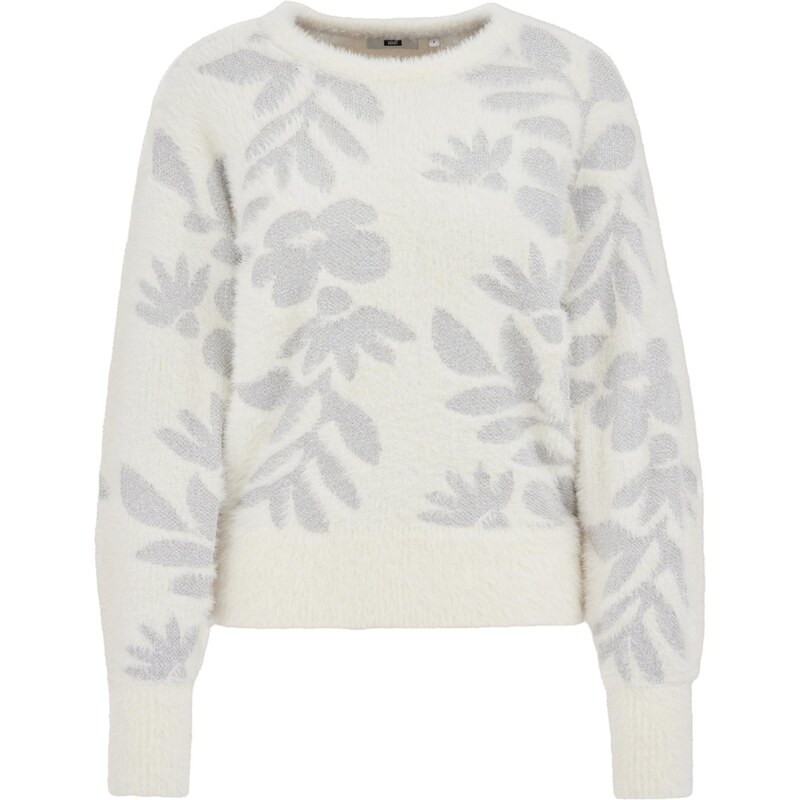 WE Fashion Sveter strieborná / šedobiela 66078837