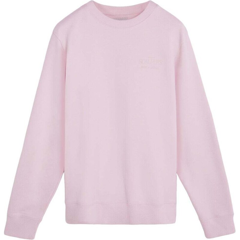 Scalpers Mikina Antiques Flock svetlofialová / staroružová 66079024