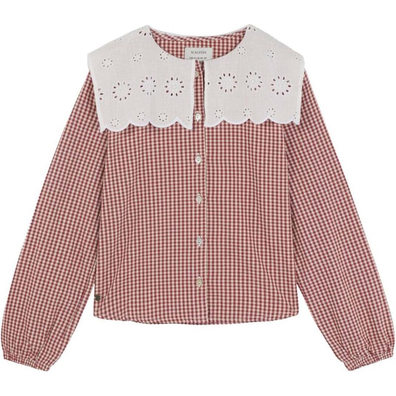 Scalpers Blúzka Vichy červená / biela 66079046