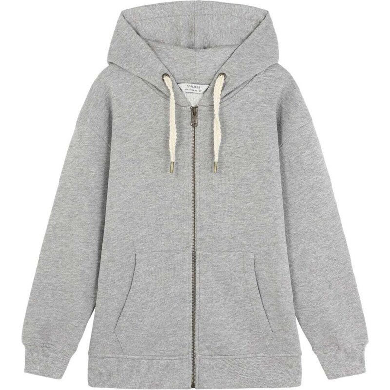 Scalpers Tepláková bunda sivá 66079016