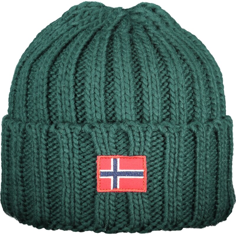 NORWAY 1963 Zelená pletená čiapka s nórskou vlajkou 66473256