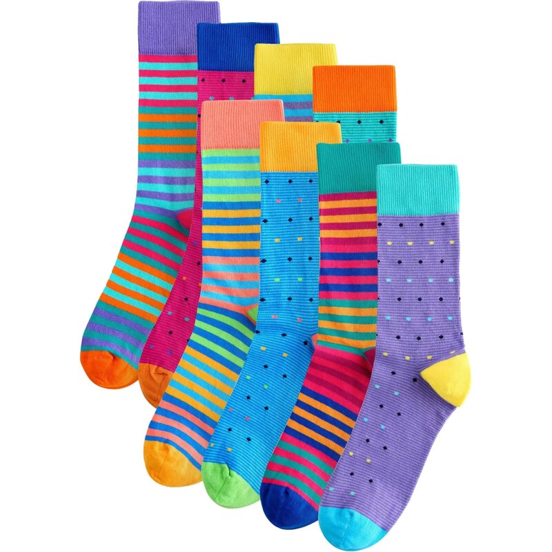 Next Ponožky tyrkysová / nebesky modrá / fialová / ružová 66079285