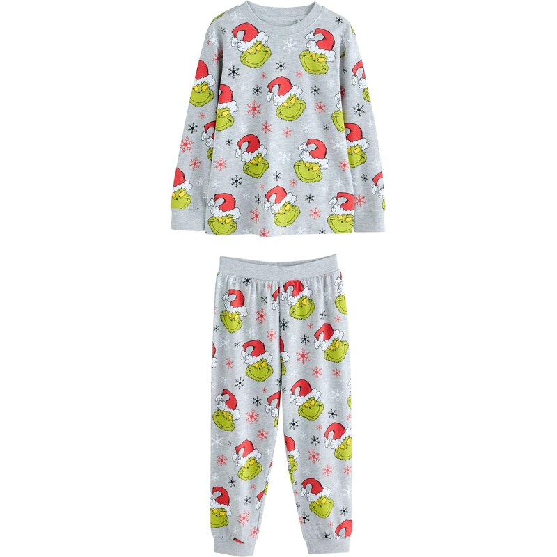 Next Pyžamo sivá / kiwi / krvavo červená / biela 66079343