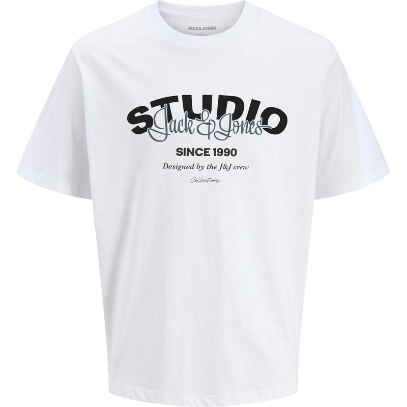 JACK & JONES Tričko JJYuki čierna / biela 66079494