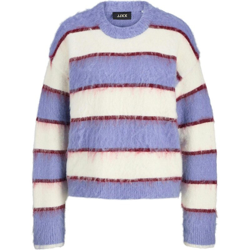JJXX Sveter JXCalista krémová / azúrová / burgundská 66079496
