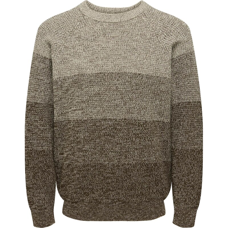 Only & Sons Sveter ONSBIRK sivá / tmavosivá / sivá melírovaná 66079514