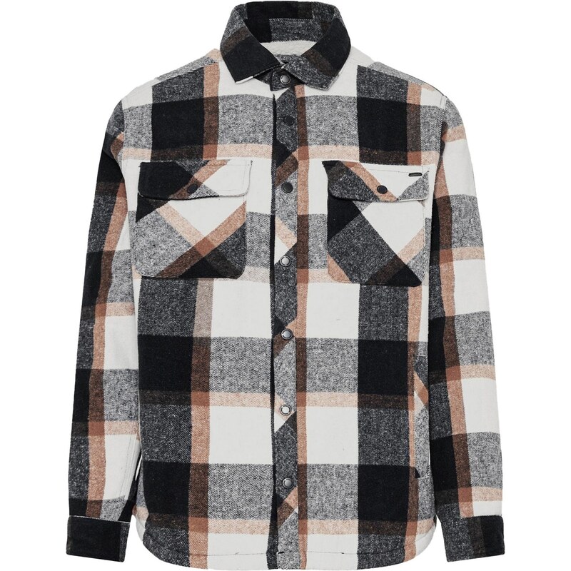 Funky Buddha Košeľa námornícka modrá / pastelovo oranžová / biela 66079543