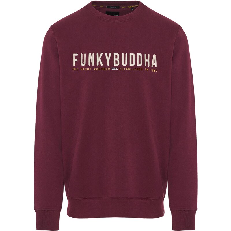 Funky Buddha Mikina merlotová 66079533