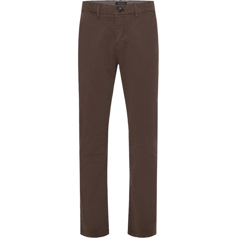Funky Buddha Chino nohavice tmavohnedá 66079571