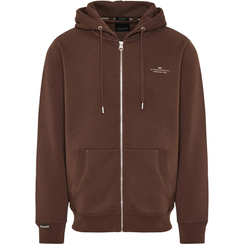 Funky Buddha Tepláková bunda tmavohnedá 66079540