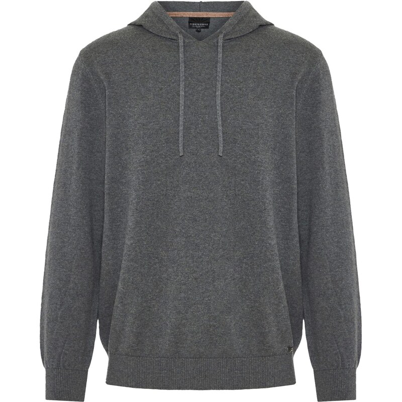 Funky Buddha Sveter sivá melírovaná 66079583