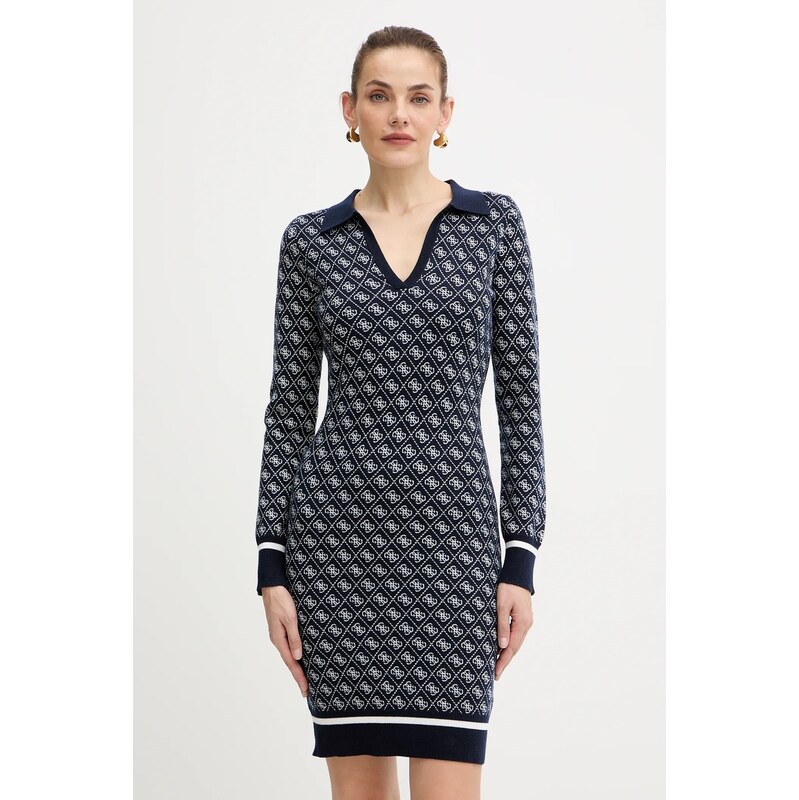 Šaty s prímesou vlny Guess AUBREY 66079733