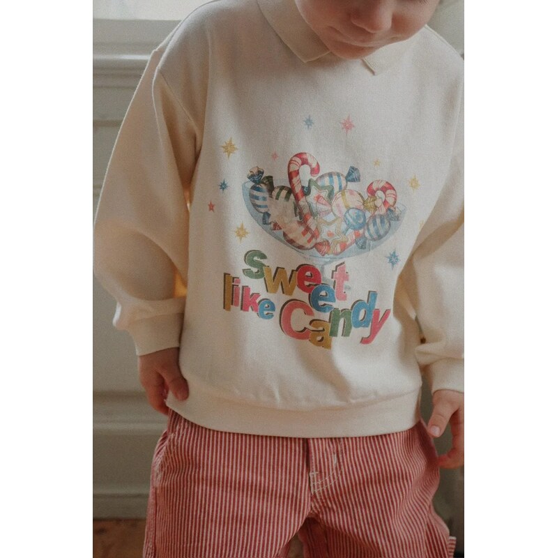 Detská bavlnená mikina Konges Sløjd SPOTTY LS POLO GOTS 66082898