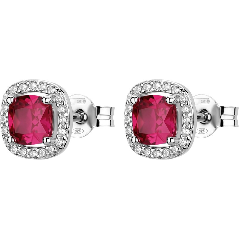 Brosway Krásne strieborné náušnice Fancy Passion Ruby FPR134 66590512