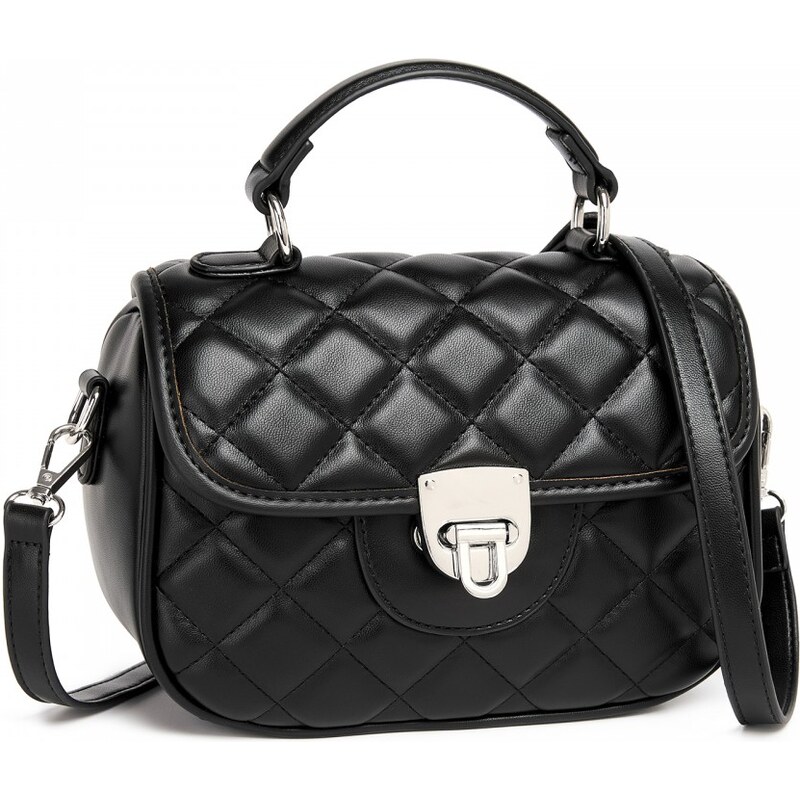 Miss Lulu Kabelka - prešívaná kabelka na každý deň, čierna 66082788