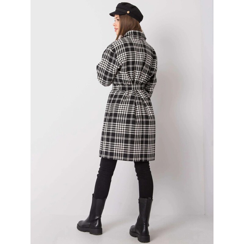 FPrice Dámsky kabát LK EN 508342 2.68 čiernobiely