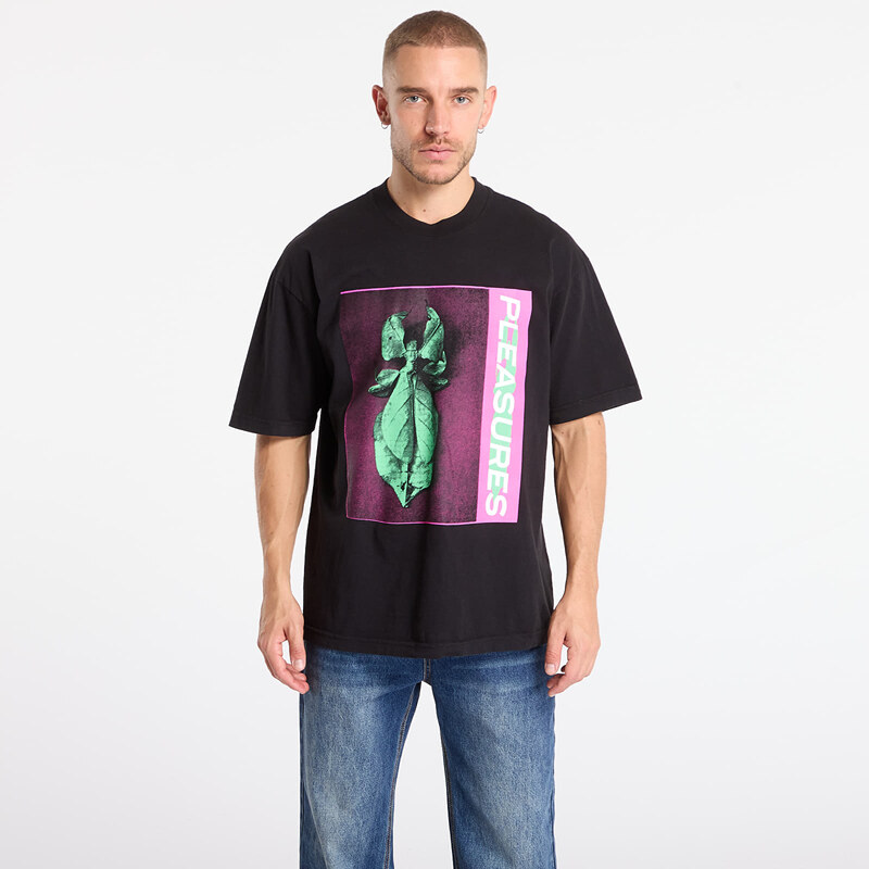 Tričko PLEASURES Leaf T-Shirt Black M 66087503