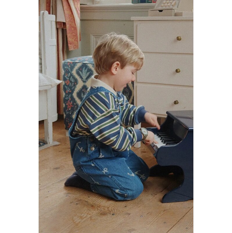 Detské nohavice na traky Konges Sløjd MAGOT OVERALLS GOTS 66091454