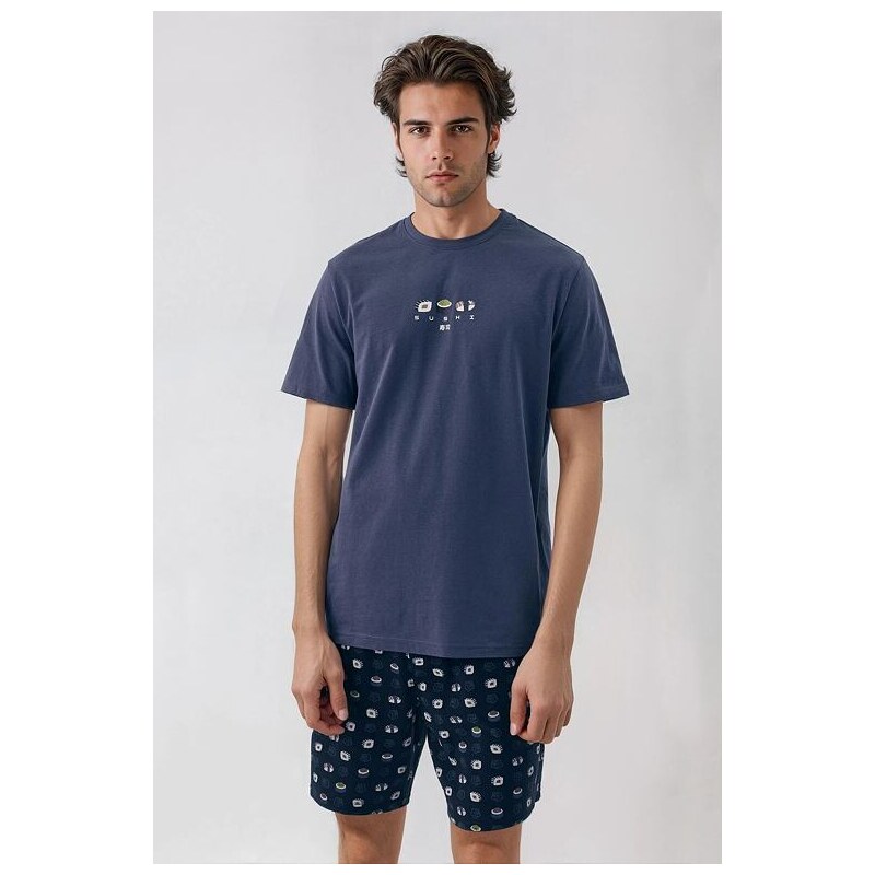 Henderson Pánske pyžamo Sake modré sushi 61864969