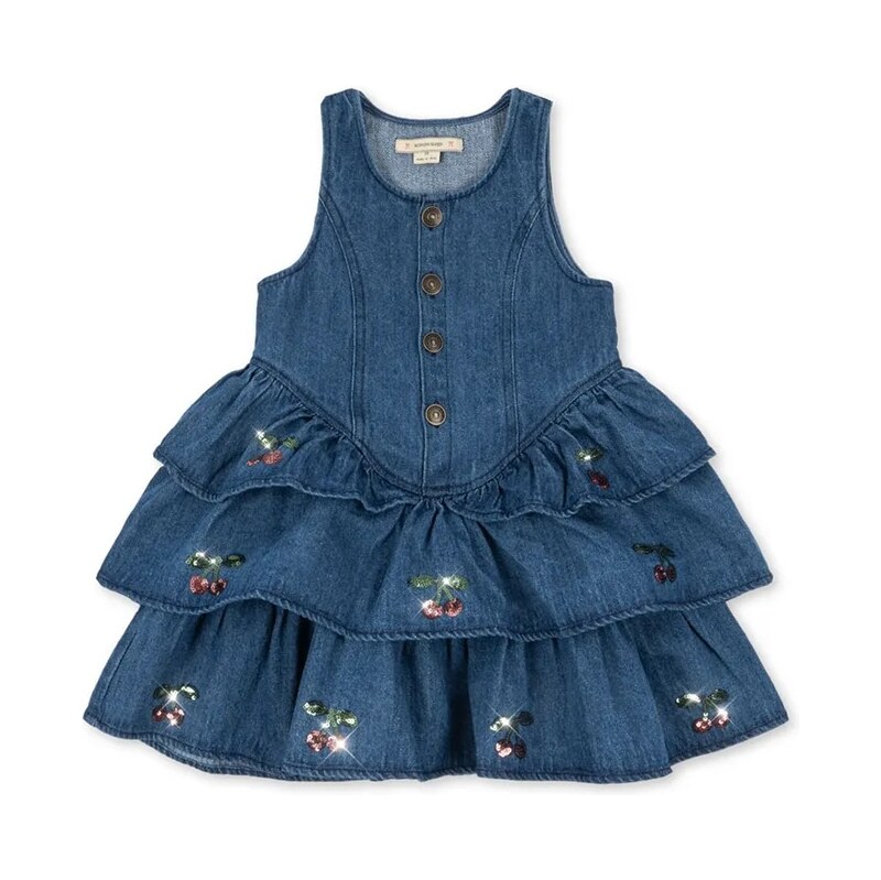 Dievčenské rifľové šaty Konges Sløjd ELBA DRESS GOTS 66087727