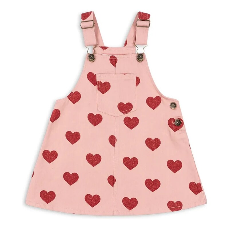 Dievčenské bavlnené šaty Konges Sløjd MAGOT OVERALL DRESS GOTS 66087732