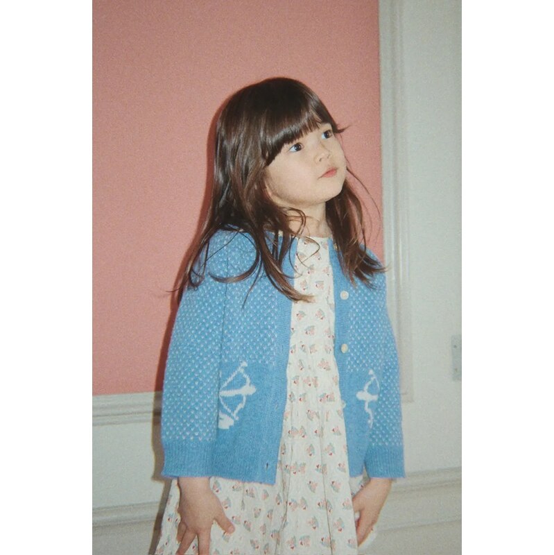 Detský kardigan s prímesou vlny Konges Sløjd BELOU KNIT CARDIGAN 66087777