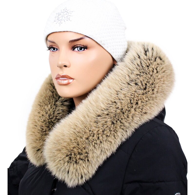 Sikora Kožušinový lem na kapucňu - golier líška snowtop čierno - 66088178