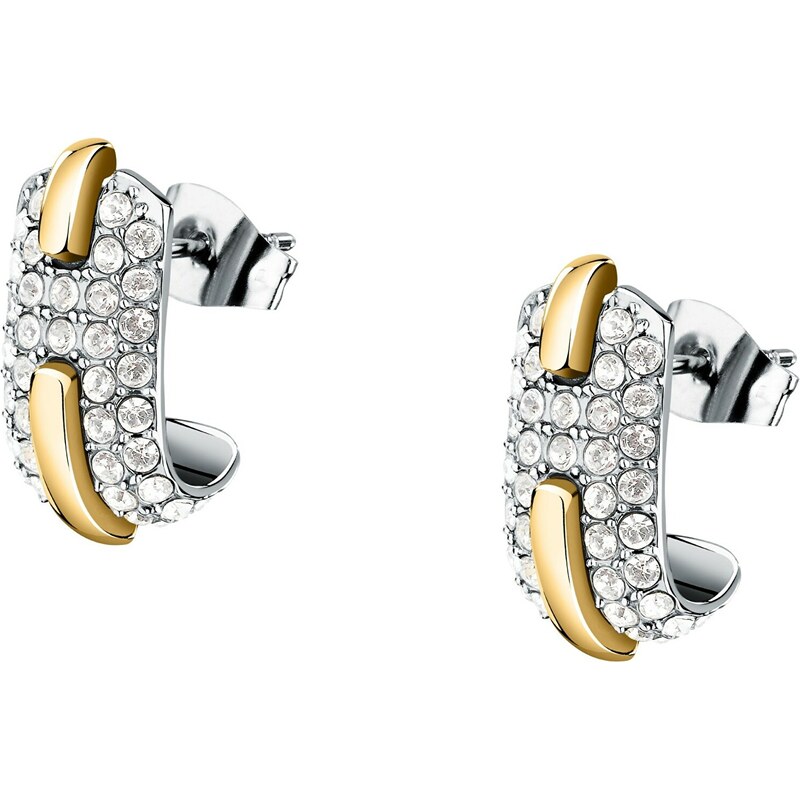 Trussardi Kruhové bicolor náušnice s kryštálmi Concept TJAYY10 66587033