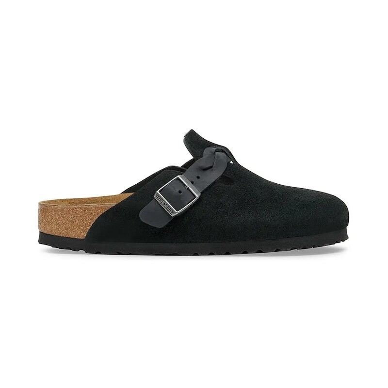 Semišové šľapky Birkenstock Boston Braided 64285853