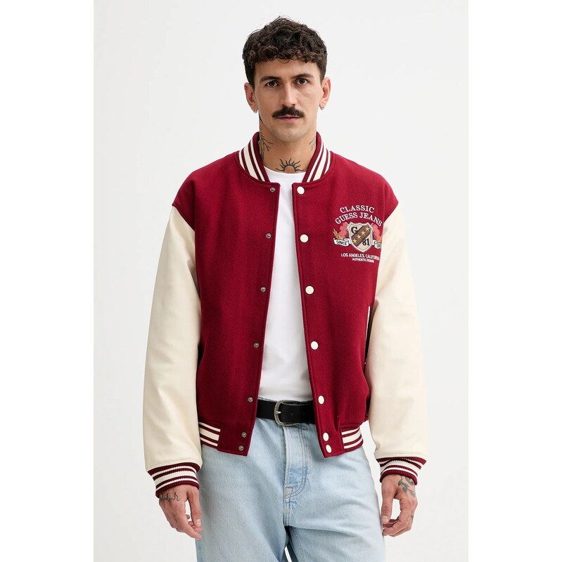 Bomber bunda s prímesou vlny Guess Jeans 66088600